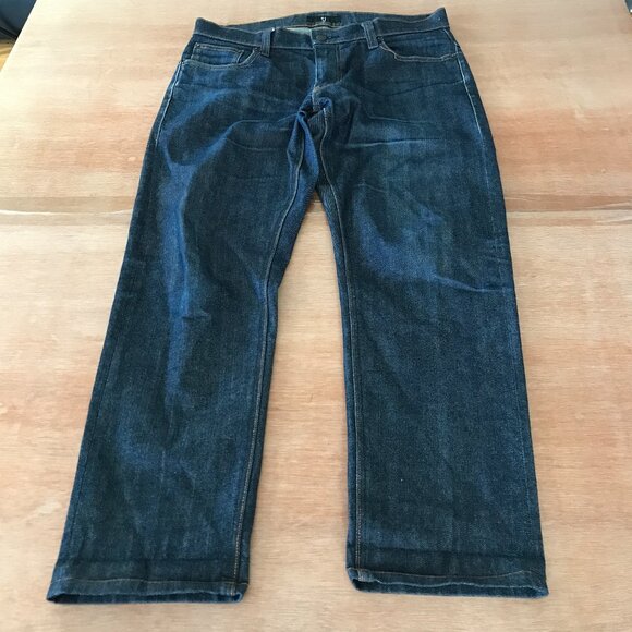 Jil Sander Uniqlo Selvedge Slim Fit Straight Jeans Men 32x34 Blue Mid Rise